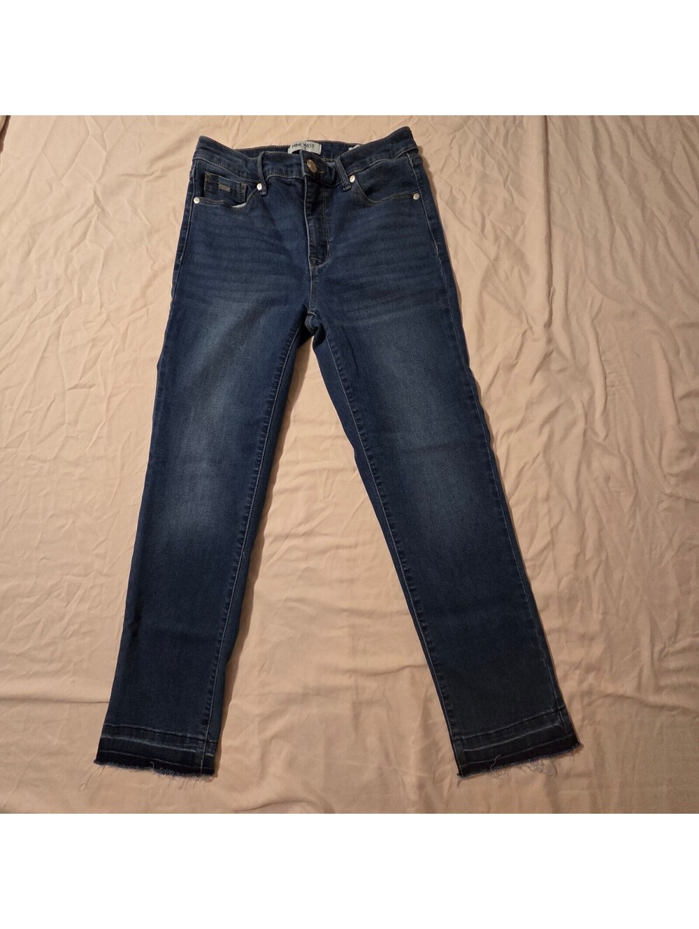 Nine West Gramercy Crop Jeans Size 4 in Dark Blue Denim